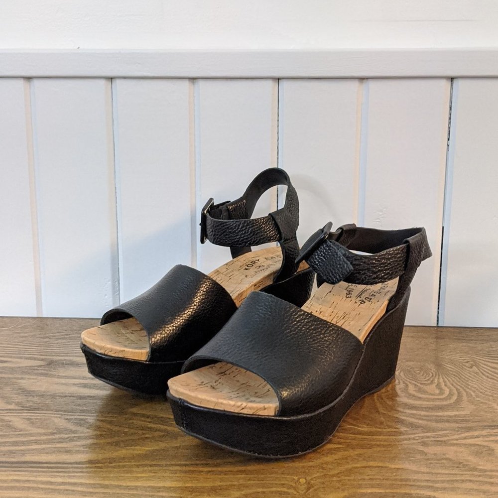 Kork-Ease 9 "Keirn" Black Cork Platform Wedge